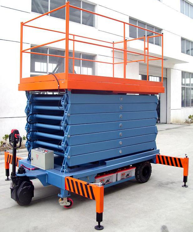 白银助力行走剪叉式高空作业平台